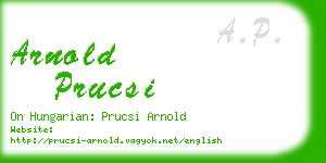 arnold prucsi business card